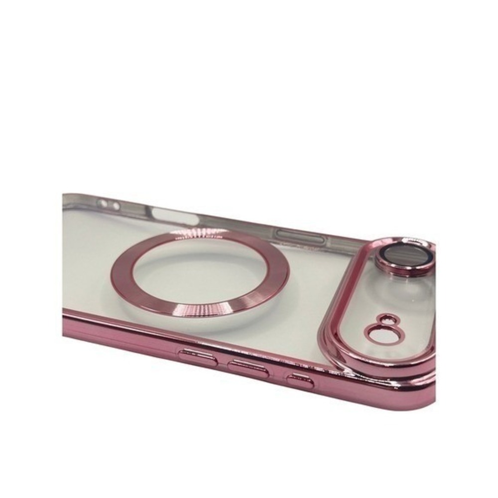 iPhone 17 Air Clear Protective Case Pink Metallic‎ Trim NEW - Picture 3 of 9